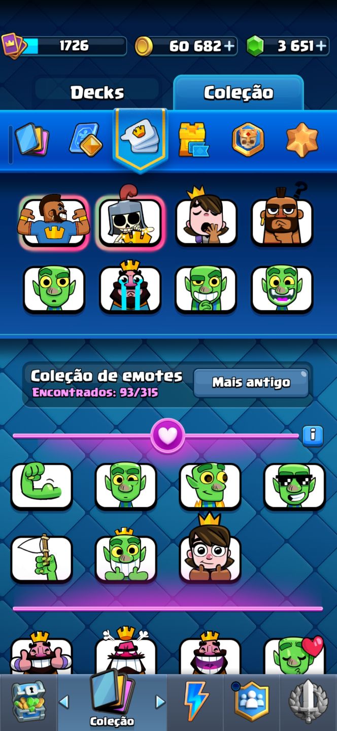 Conta Clash Royale Nível 16 Várias Cartas Nível Máximo 14k troféus Arena Campeão