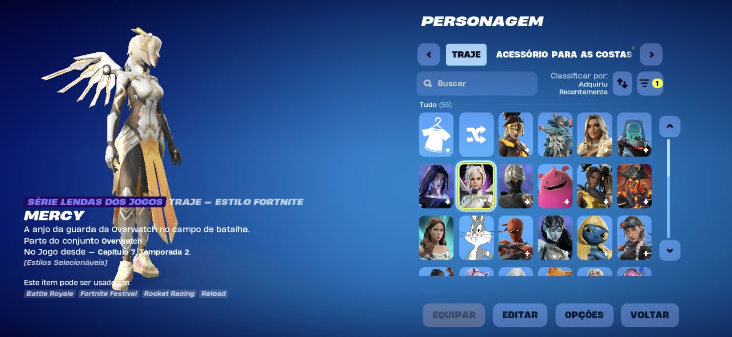 Conta Fortnite com skins exclusivas e 200 v-bucks de saldo