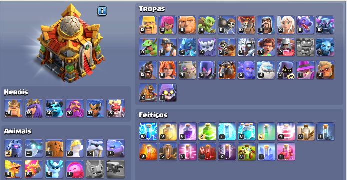Clash of Clans CV16 Full com PAISAGEM LENDÁRIA ZG