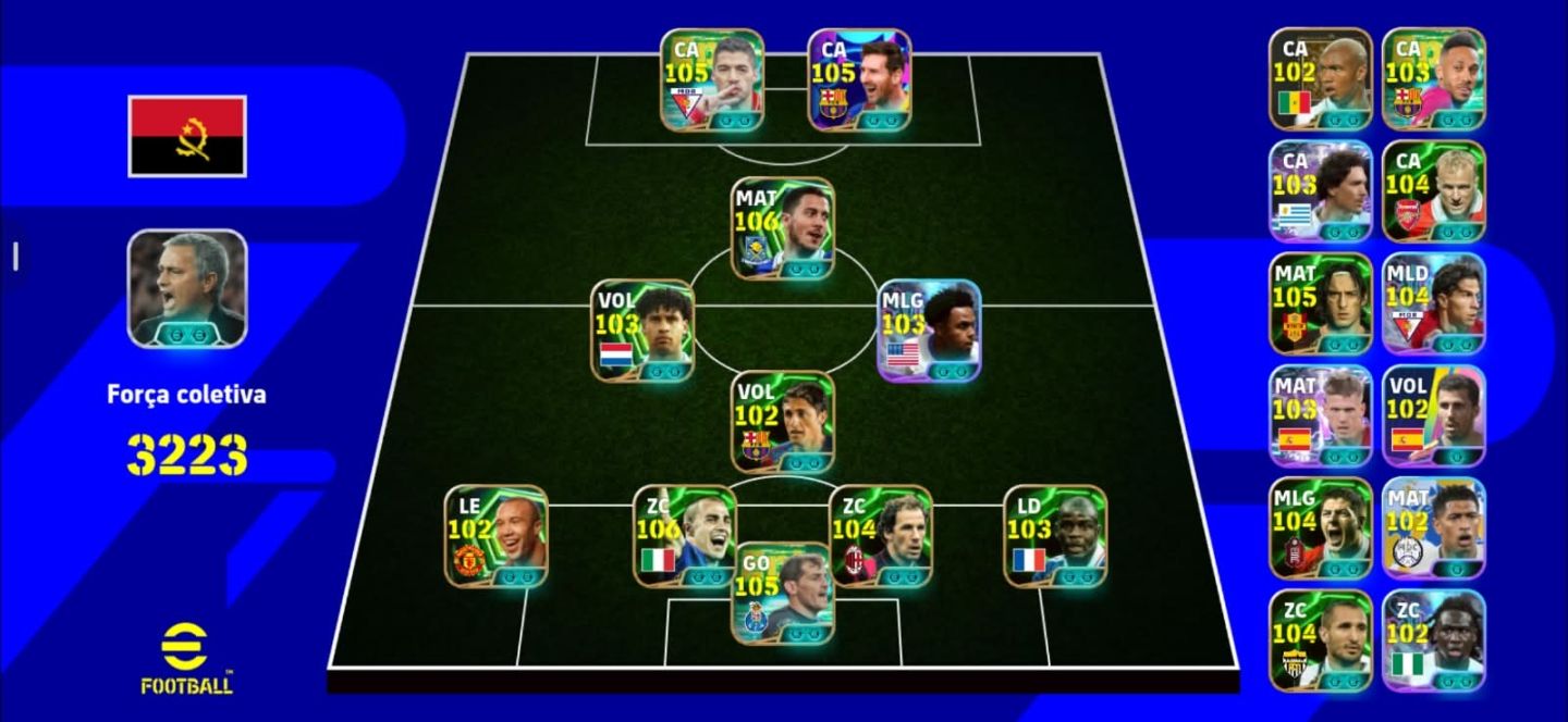 CONTA DE EFOOTBALL MOBILE MUITO BOA PARA COMEÇA