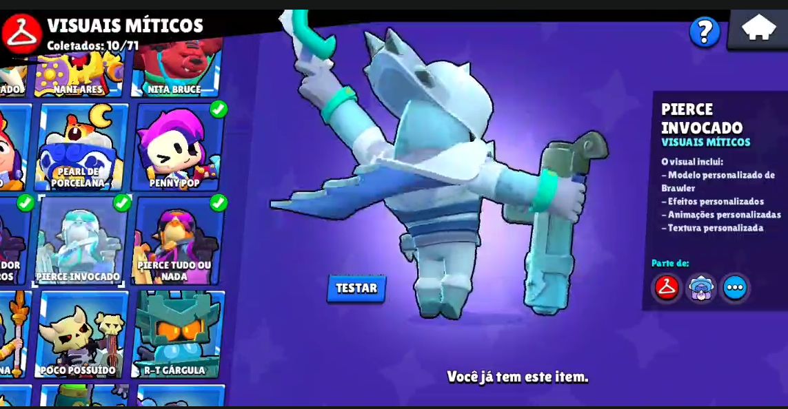 (Valor negociável)CONTA BRAWL STARS 52.451 TROFÉUS-241 SKINS -100/105 BRAWLERS