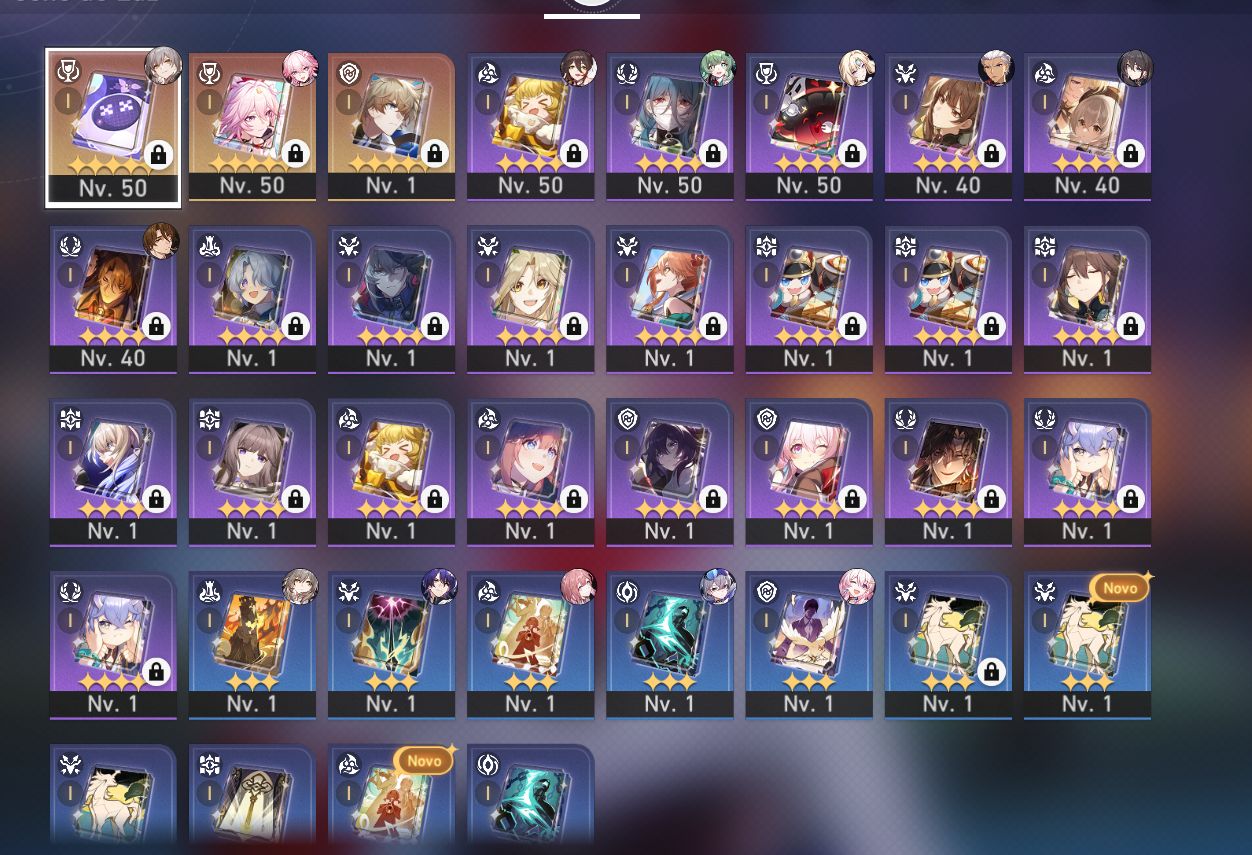 Conta Honkai Star Rail Euforia Team lv 36 todos eventos on user e niver livres