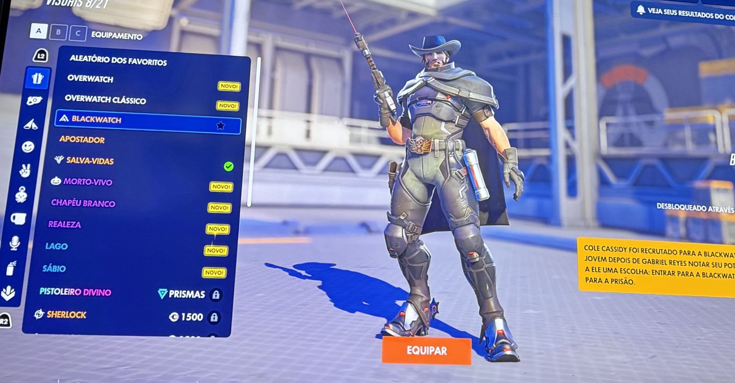 Conta overwatch com diversas skins