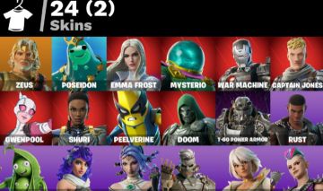 CONTA FORTNITE 24 SKINS ZEUS