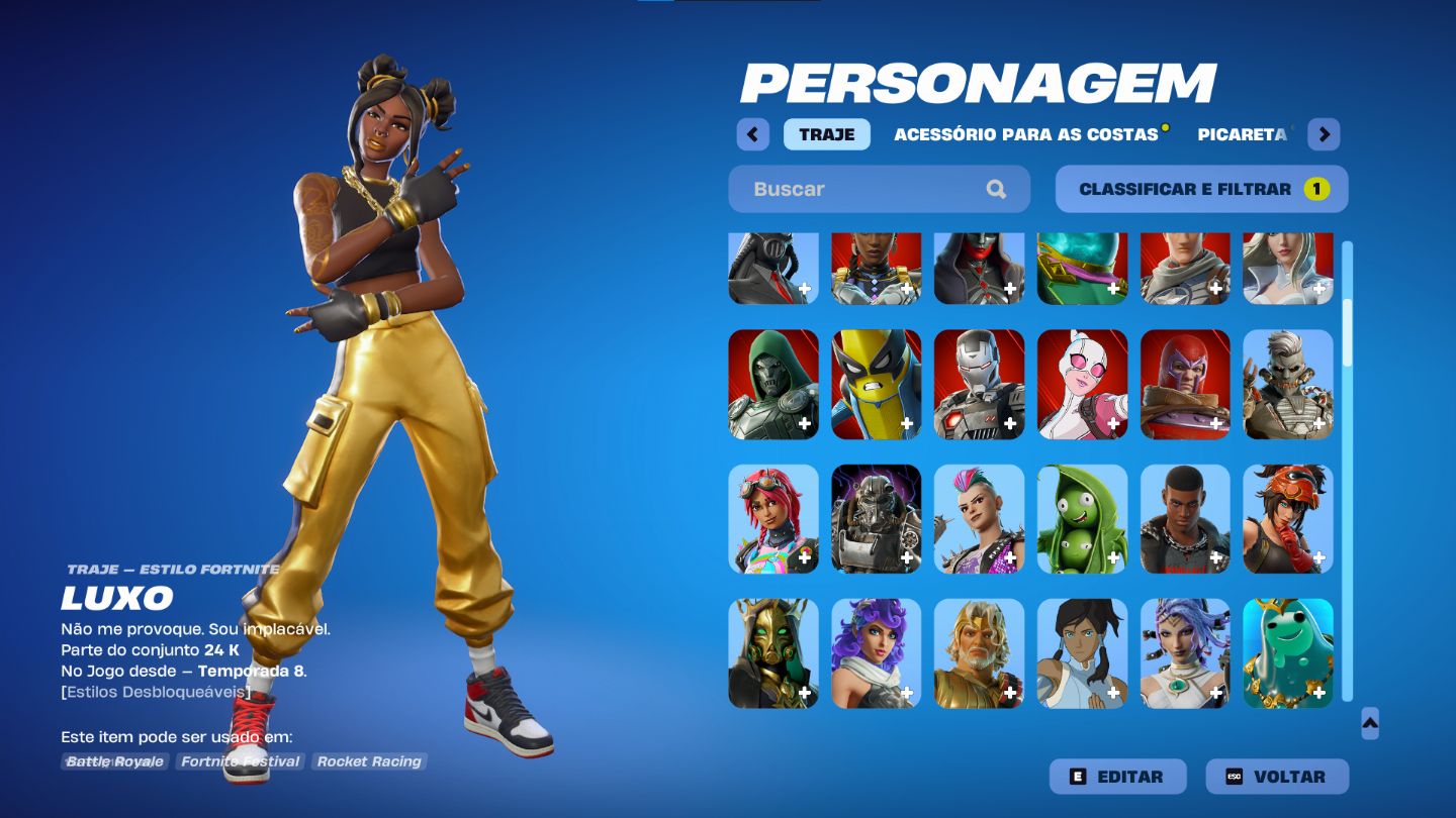 Conta Fortnite Og Temporada 5, Tryhard Conta com 196 Skins, Eminem