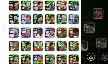 Conta de efootball antiga muitas cartas raras