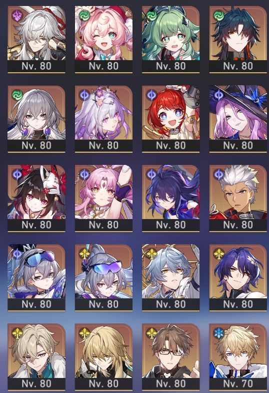 Conta AR70 end game star rail + conta AR60 genshin LATE GAME