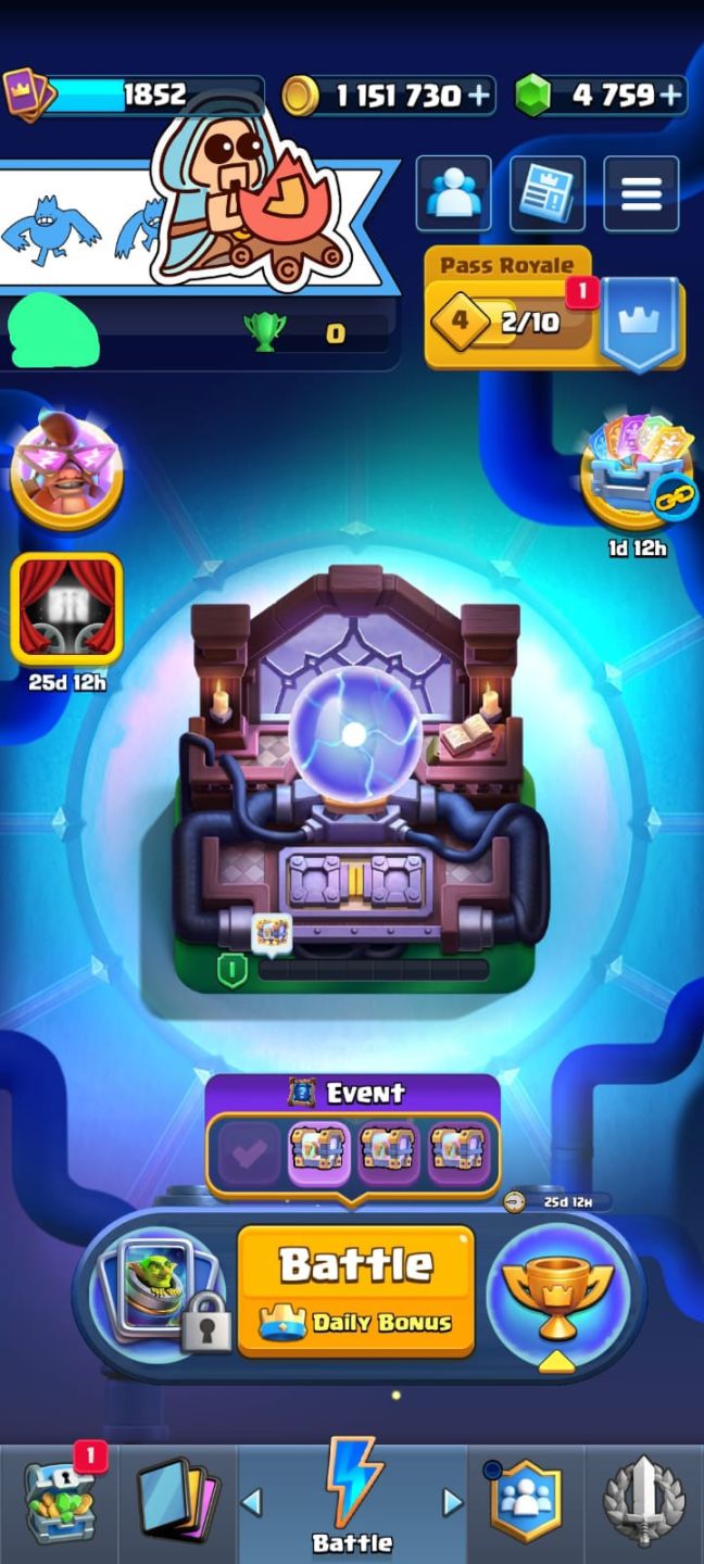 Conta Clash Royale, 14k troféus + evoluções e heróis e cartas nível max 16