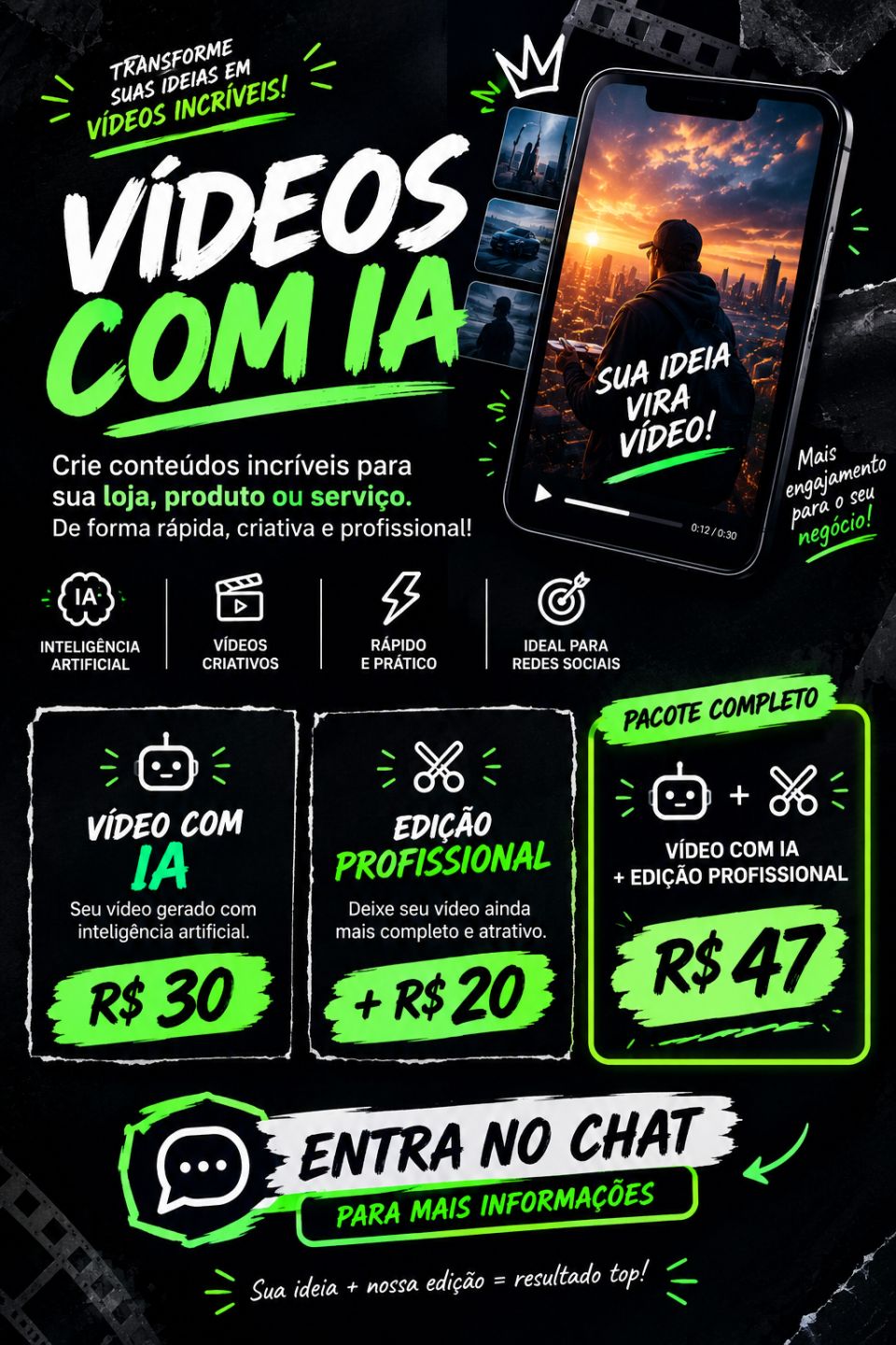 Criação de vídeo com IA