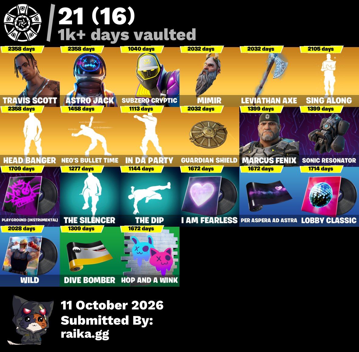 TRAVIS SCOTT/ KRATOS GOLD/ ASTRO JACK/ MARCUS FENIX/ EMOTE SW2 + 150 JOGOS EPIC