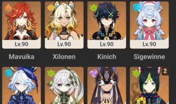 Columbina,Furina + Bis,Nicole, KazuhaC1, Ayaka,Mavuika, Xilonen e +!