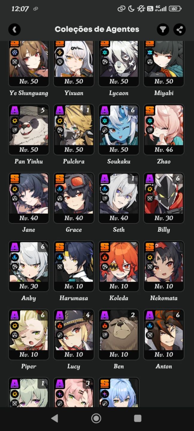 Conta Genshin Impact + ZZZ + Honkai (Flins com assinatura, bonecos meta, etc)