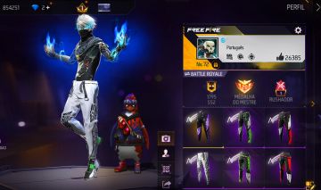 CONTA FREE FIRE COM 4 ANGELICAIS