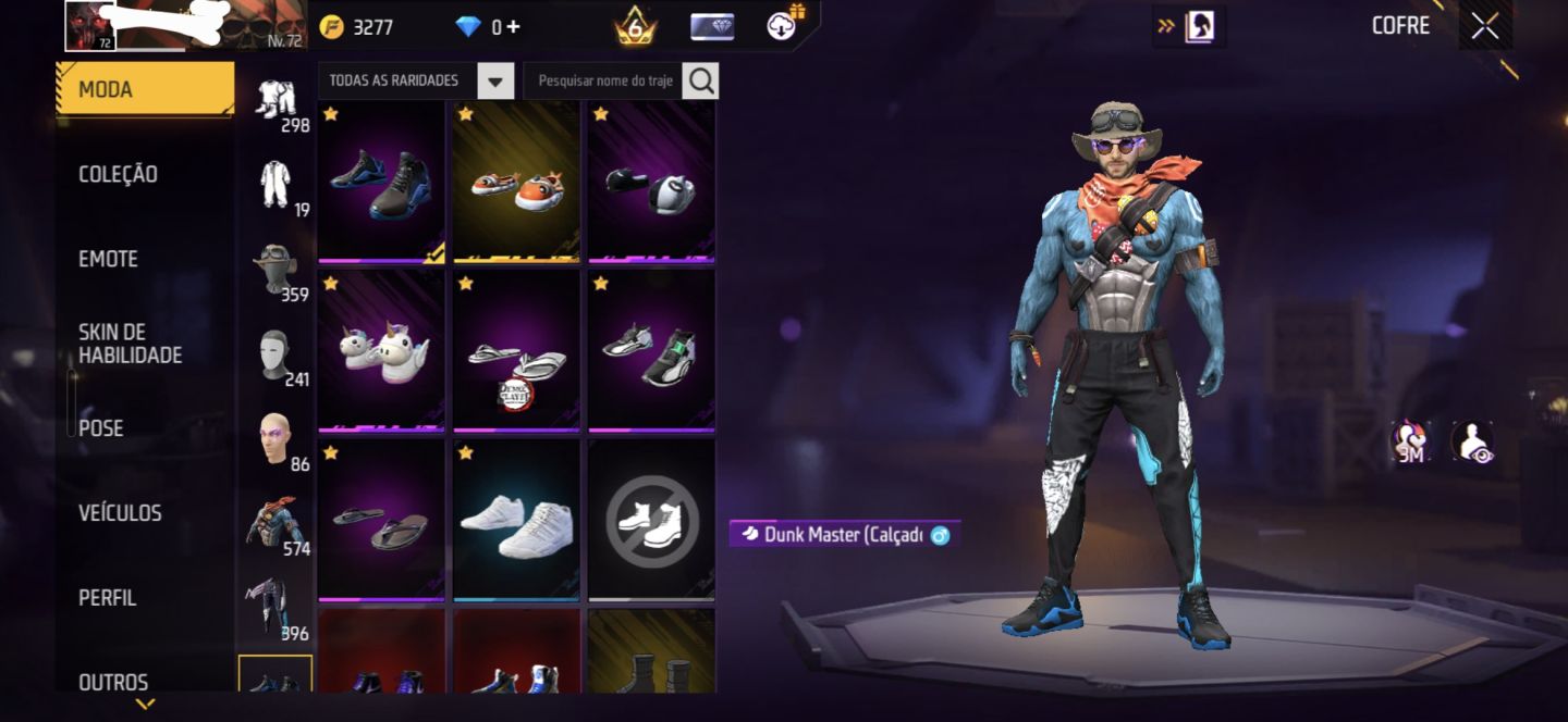 FREE FIRE PRIME 6 | 572 PEITORAIS | 396 CALÇAS | MUITO COISA RARA NA CONTA