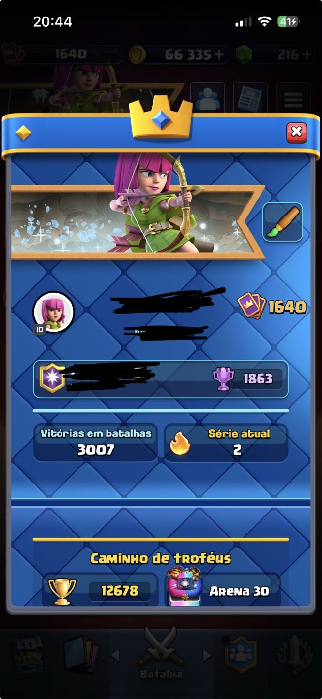 CONTA CLASH ROYALE, 12k de trofeu, arena 28, muito boa