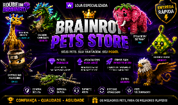 BRAINROT PETS STORE Evolua mais rápido. Jogue no nível máximo.