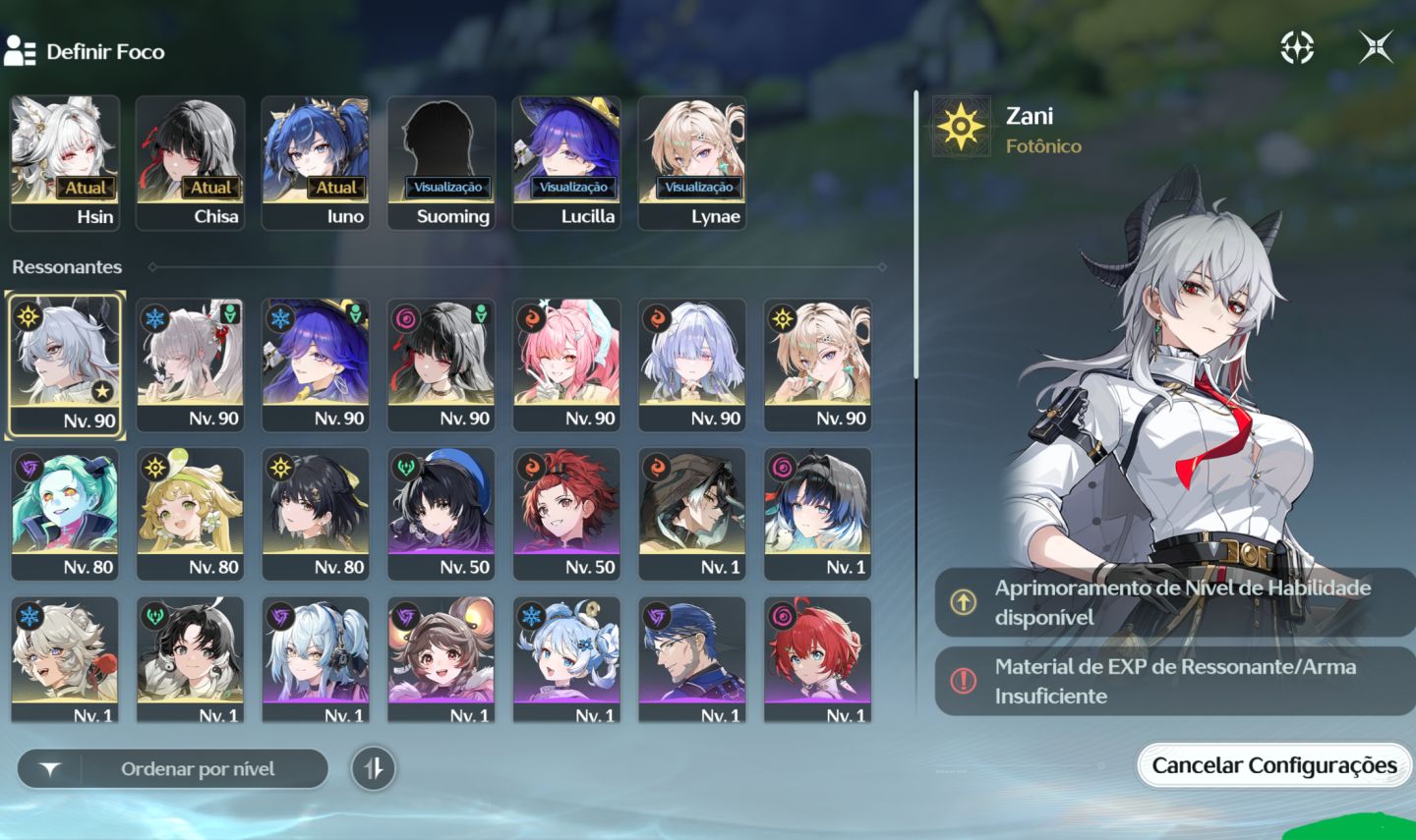 CONTA END GAME WUTHERING WAVES - 13 RESONATORS T5 + SIGN'S