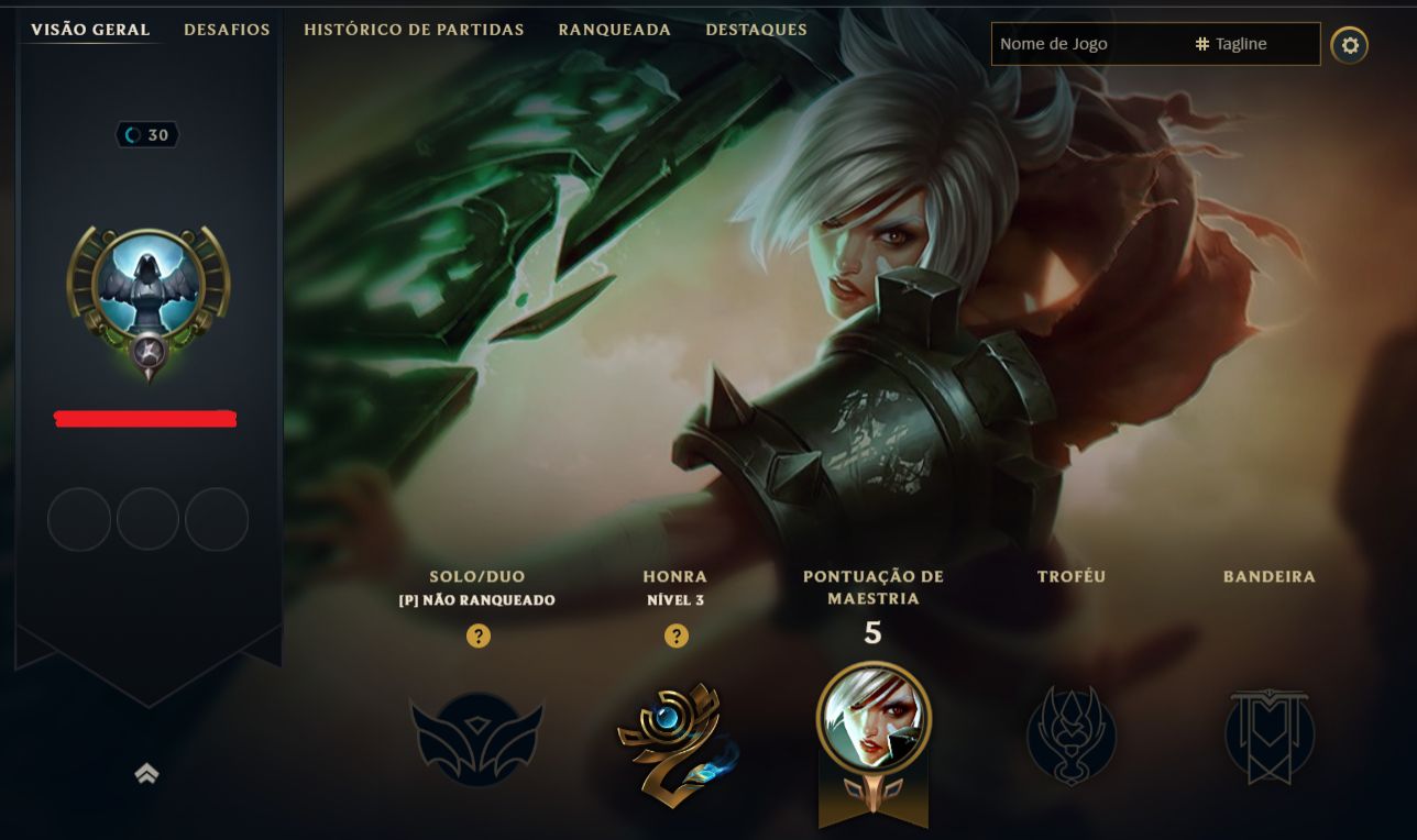 [ 100% SEGURO! ] CONTA UNRANKED 20 CHAMP | IDEAL PARA SMURF