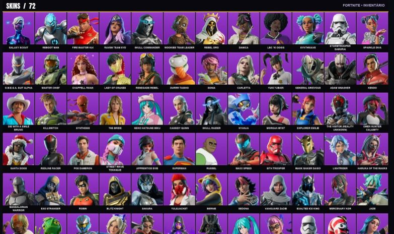 Conta Fortnite | 72 Skins | Galaxy Scout + Reboot Man