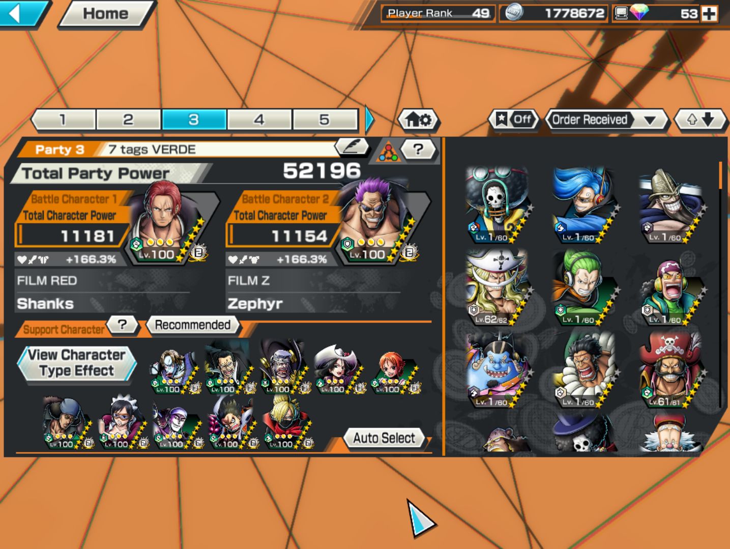 11 Ex / Level 149 / 80 HB / One Piece Bounty Rush