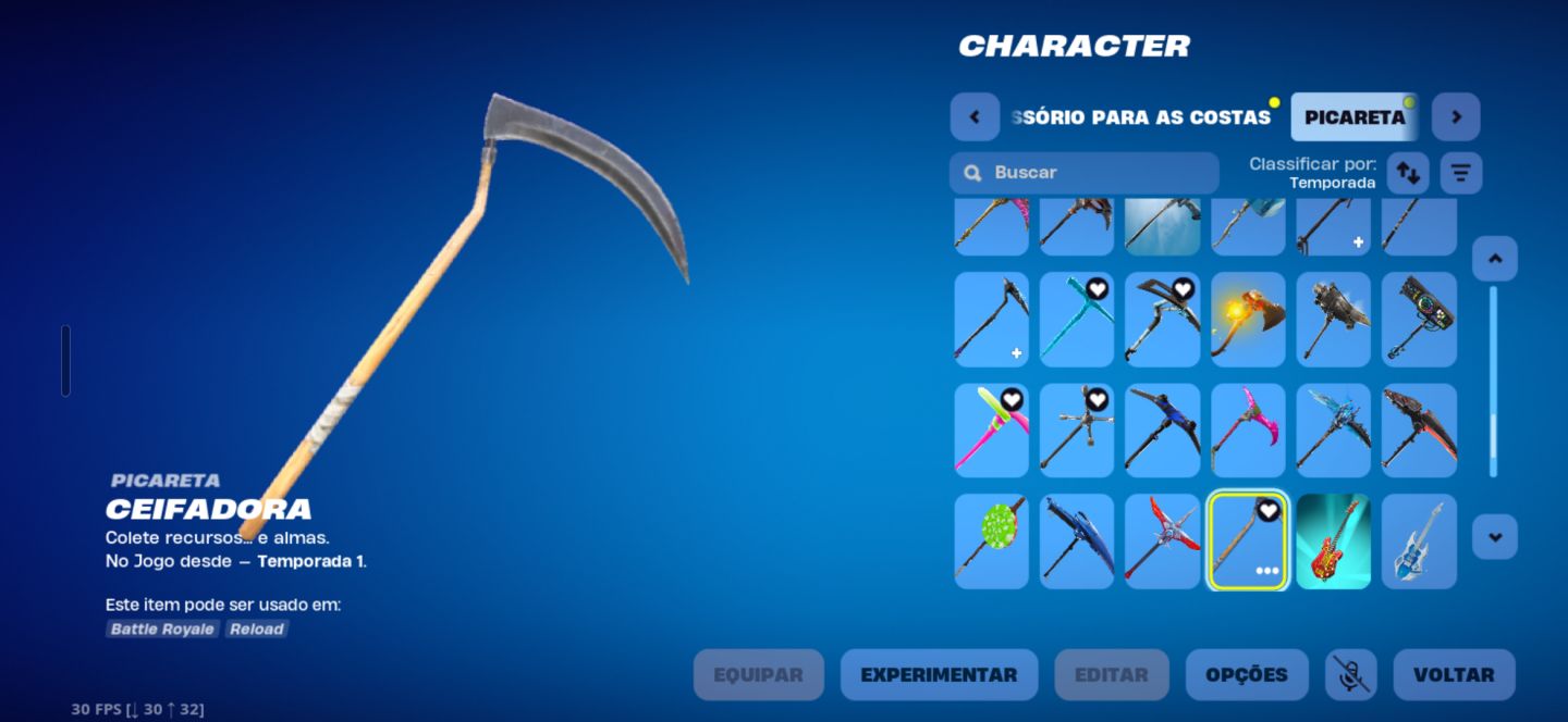 Conta og com a temporada 4,5,6,7,2 full com mais de 100 skins