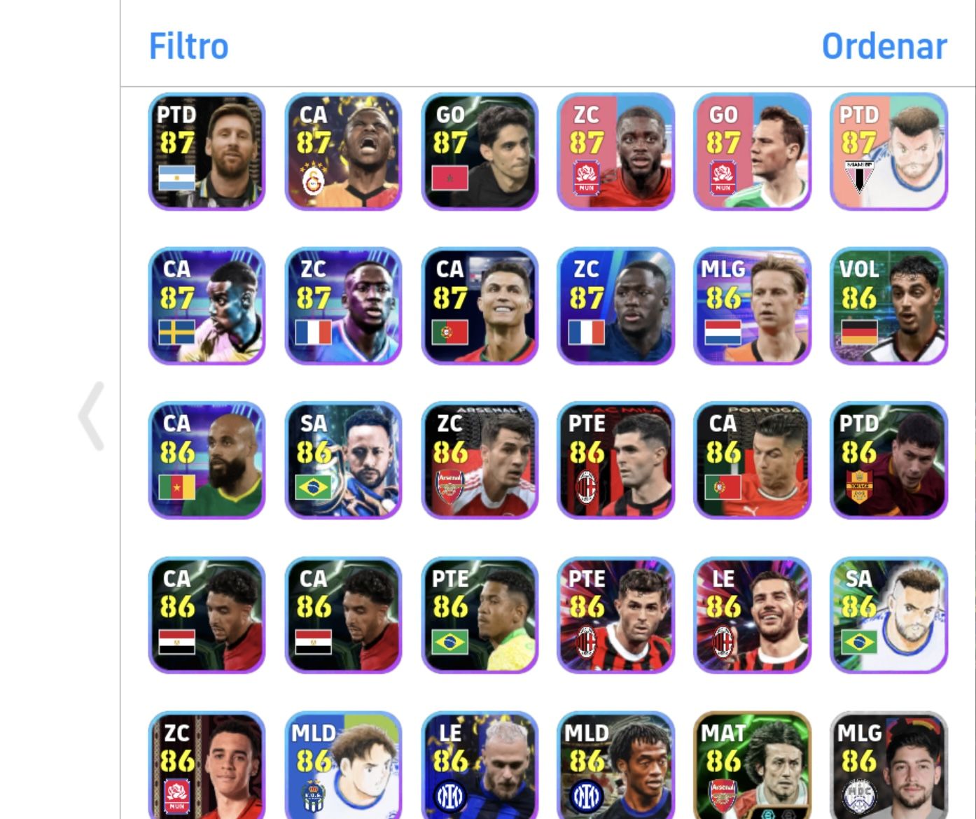 [iOS] EFOOTBALL 3203+ FORÇA COLETIVA |MESSI108|BRUXO104|KAHN 104|KONAMI ID LIVRE