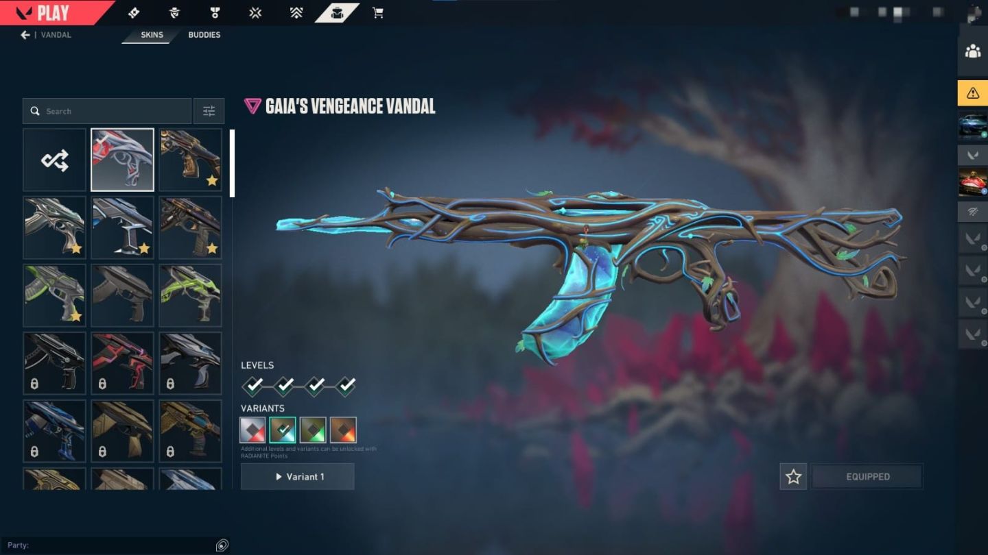 CONTA VALORANT PLATINA | LVL 267 | 6 VANDALS PREMIUM + KARAMBIT SUBLIME