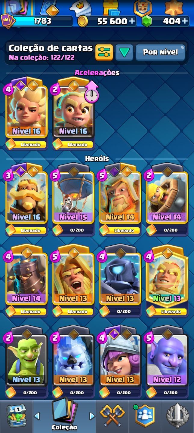 Conta clash com 13k troféus 24 evos e 7 heróis
