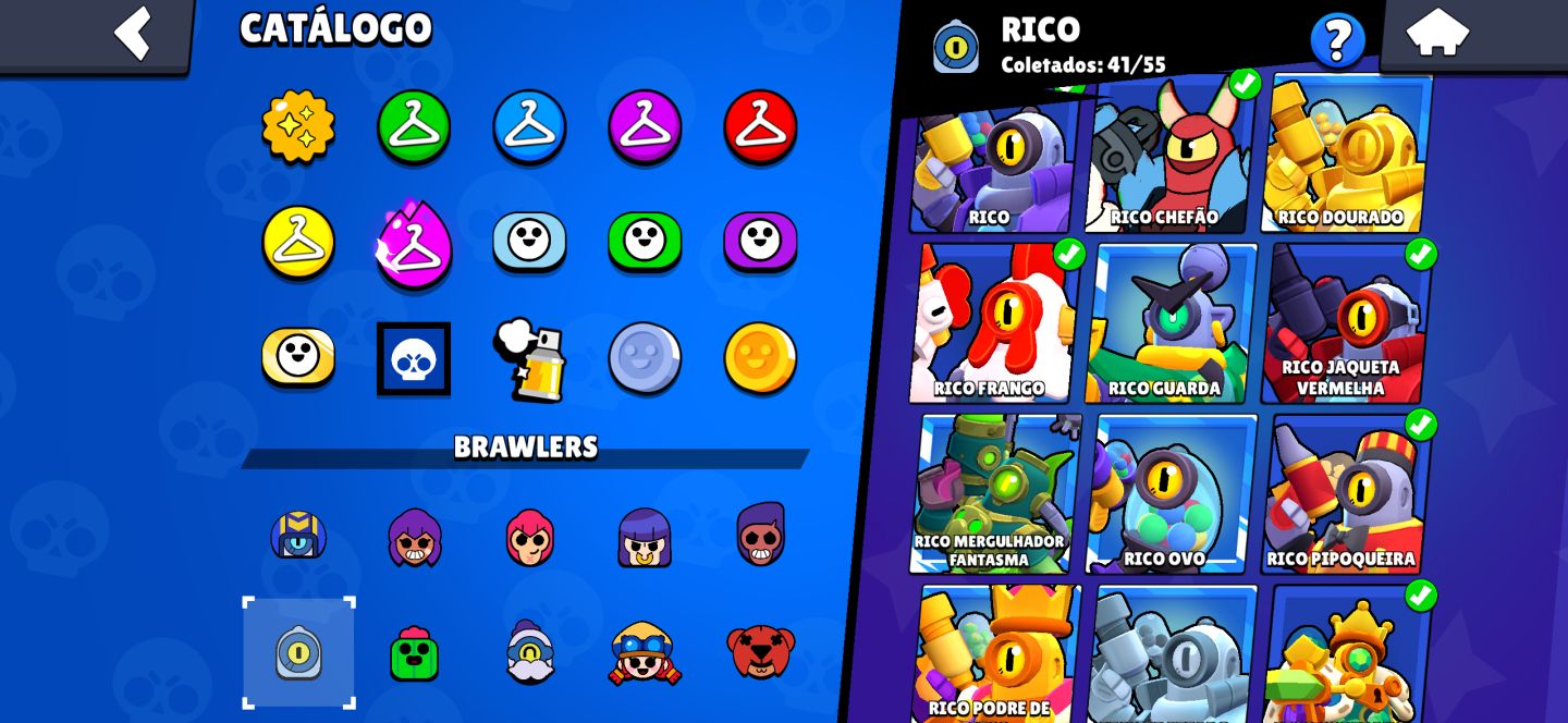 CONTA BRAWL STARS OG | COLEÇÃO COMPLETA + 74K TROFÉUS