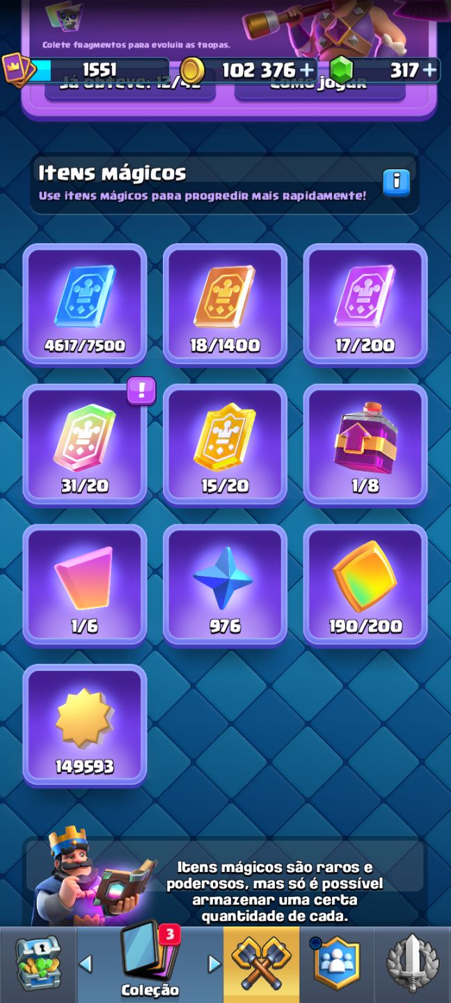 Clash Royale 12k Troféus | Rei 15 | Todas as Cartas | 12 Evoluções,