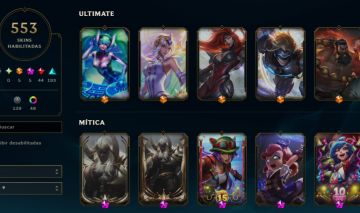 CONTA LOL 550 SKINS