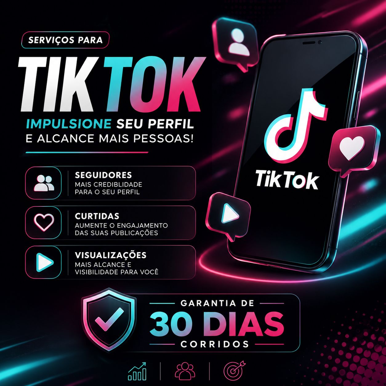 [TIKTOK MAIS BARATOS] SERVIÇOS - SEGUIDORES, CURTIDAS E VIEWS