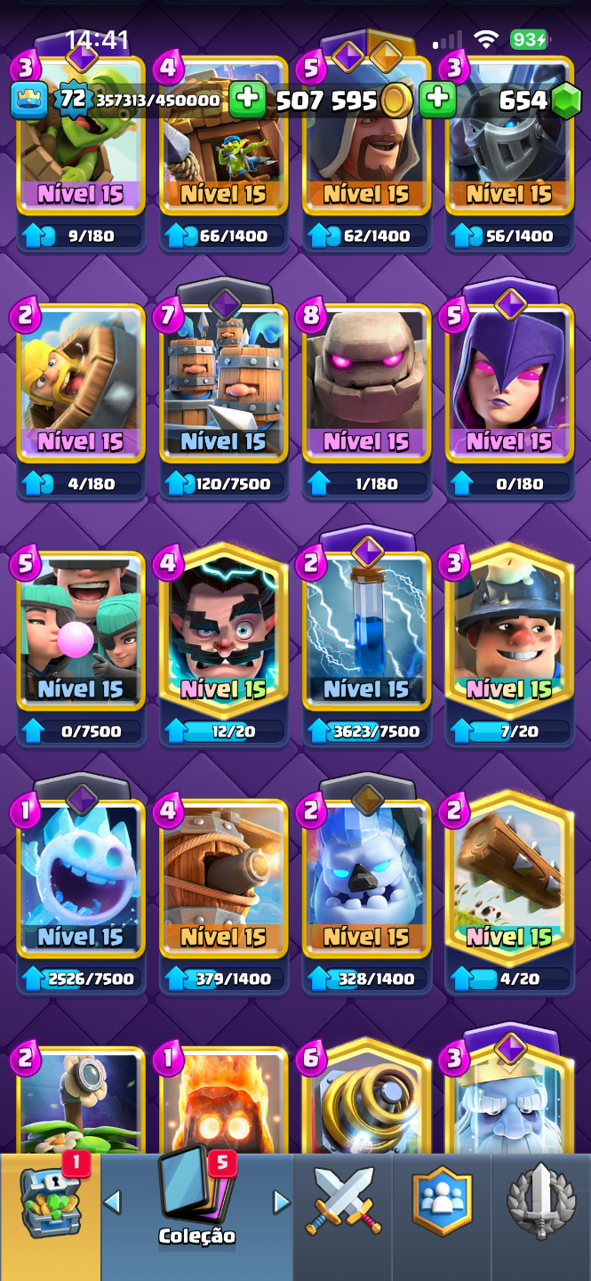 CONTA CLASH ROYALE NÍVEL 72 - PROMOÇÃO!