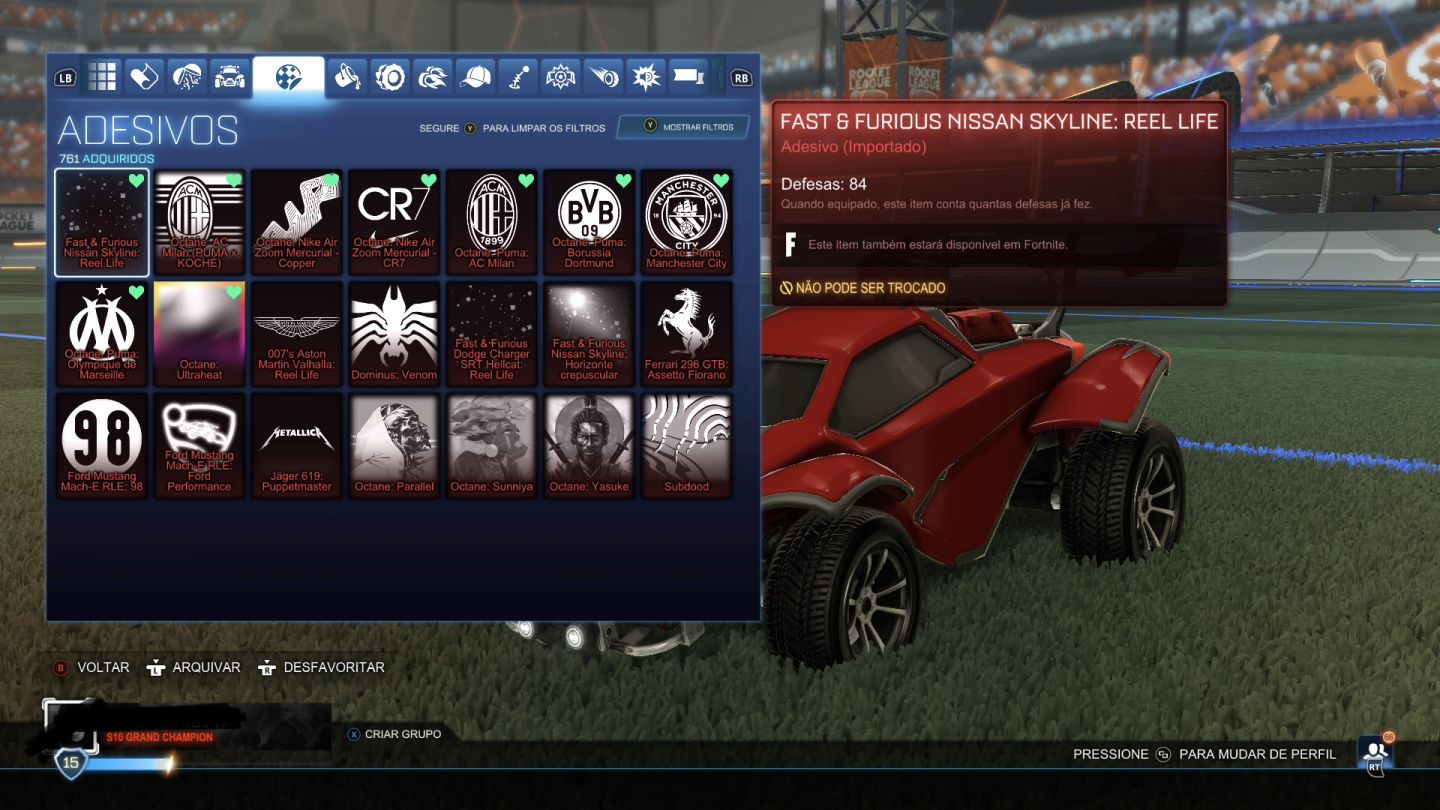 CONTA ROCKET LEAGUE TAGS GC E TURBINADA DE ITENS RAROS, OPORTUNIDADE PREÇO BOM!