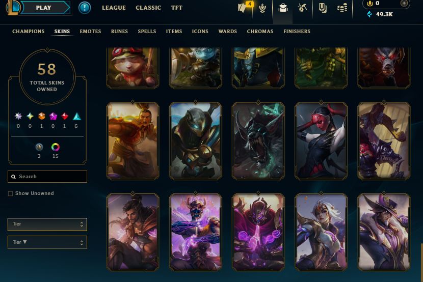 Conta lol mestre, muitas skins, full acesso