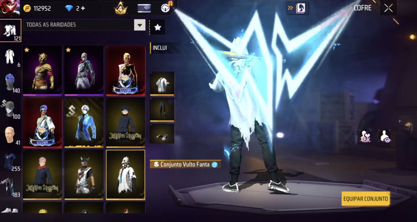 Conta com Eclipse solar, calça Angelical azul e Dunk Master