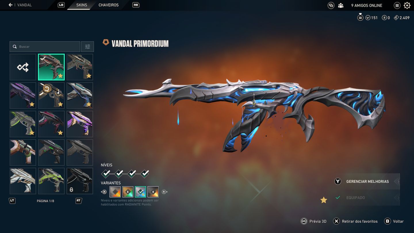 Conta de valorant mt skin e chaveiro de radiante