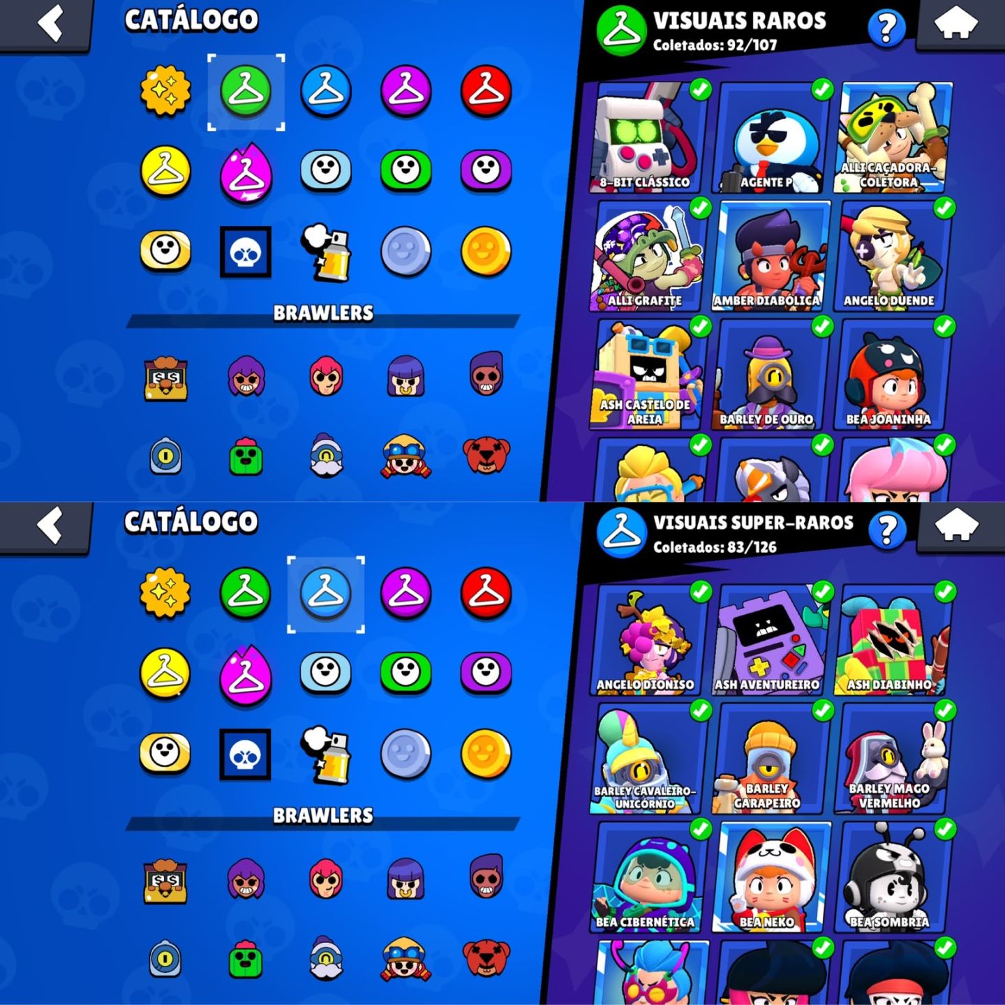 CONTA DE BRAWL STARS 81K DE TROFEUS |107 BRAWLERS VARIAS FAMA