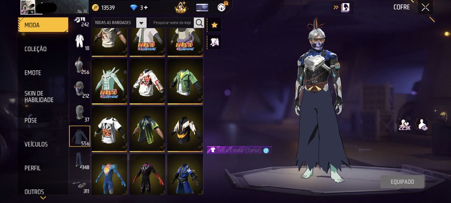 CONTA DE FREE FIRE COM 2 ANGELICAIS, FITINHA, muitas PARCERIAS e muito mais