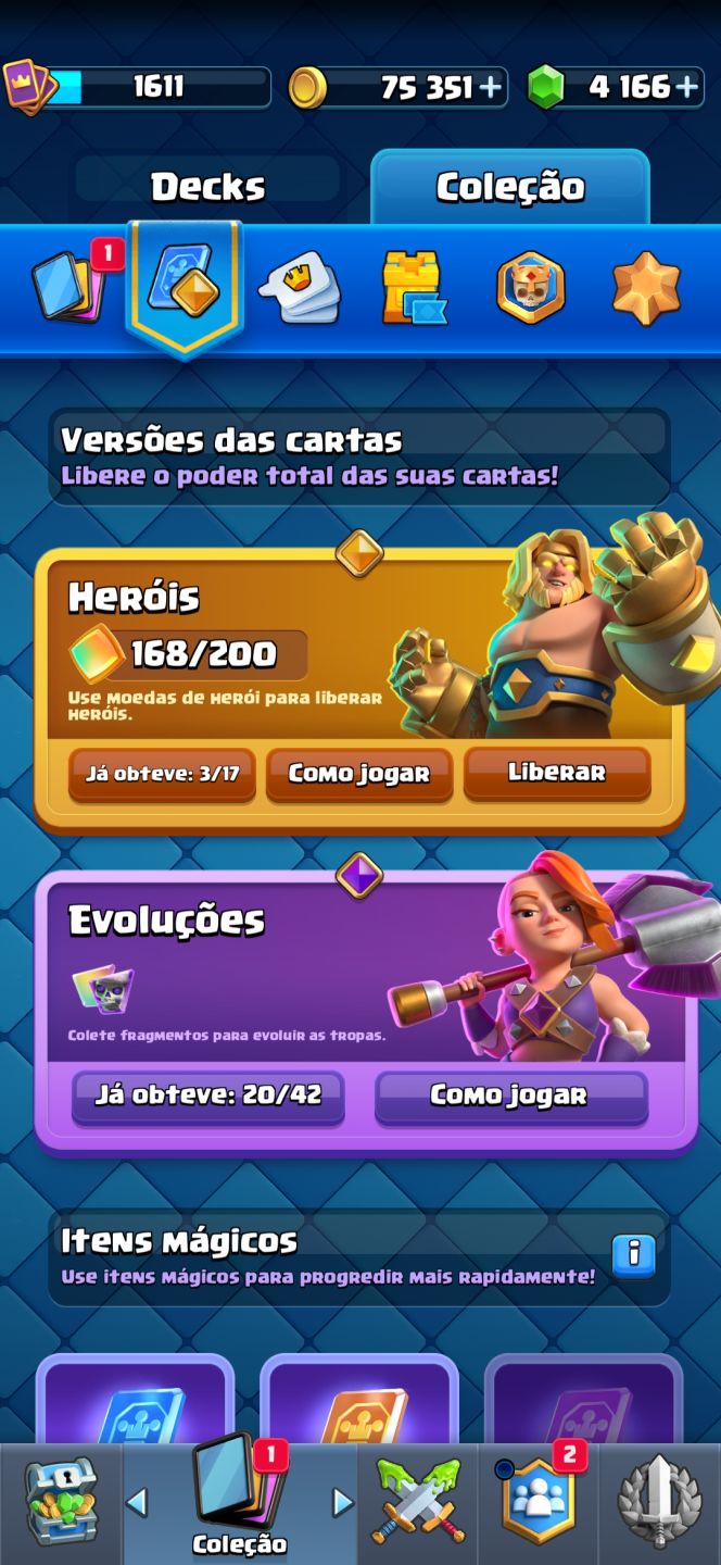 Conta Clash Royale, brawlstars e Clash of clans