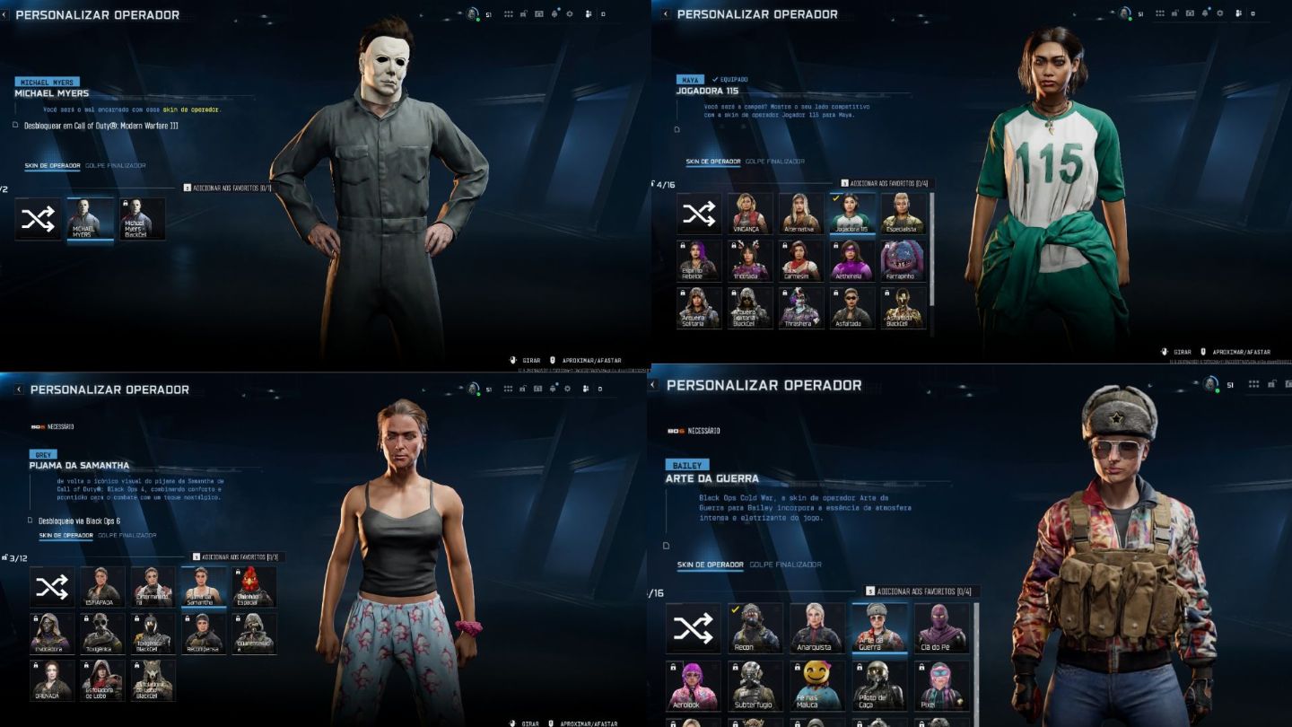 T800/ BAILARINA/ ART TERRIFIER/ CORVO/ MICHAEL MYERS/ CONTA TRYHARD E RARA