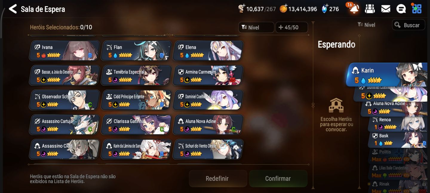Conta epic seven com Rinak, Luna ML e muito mais!