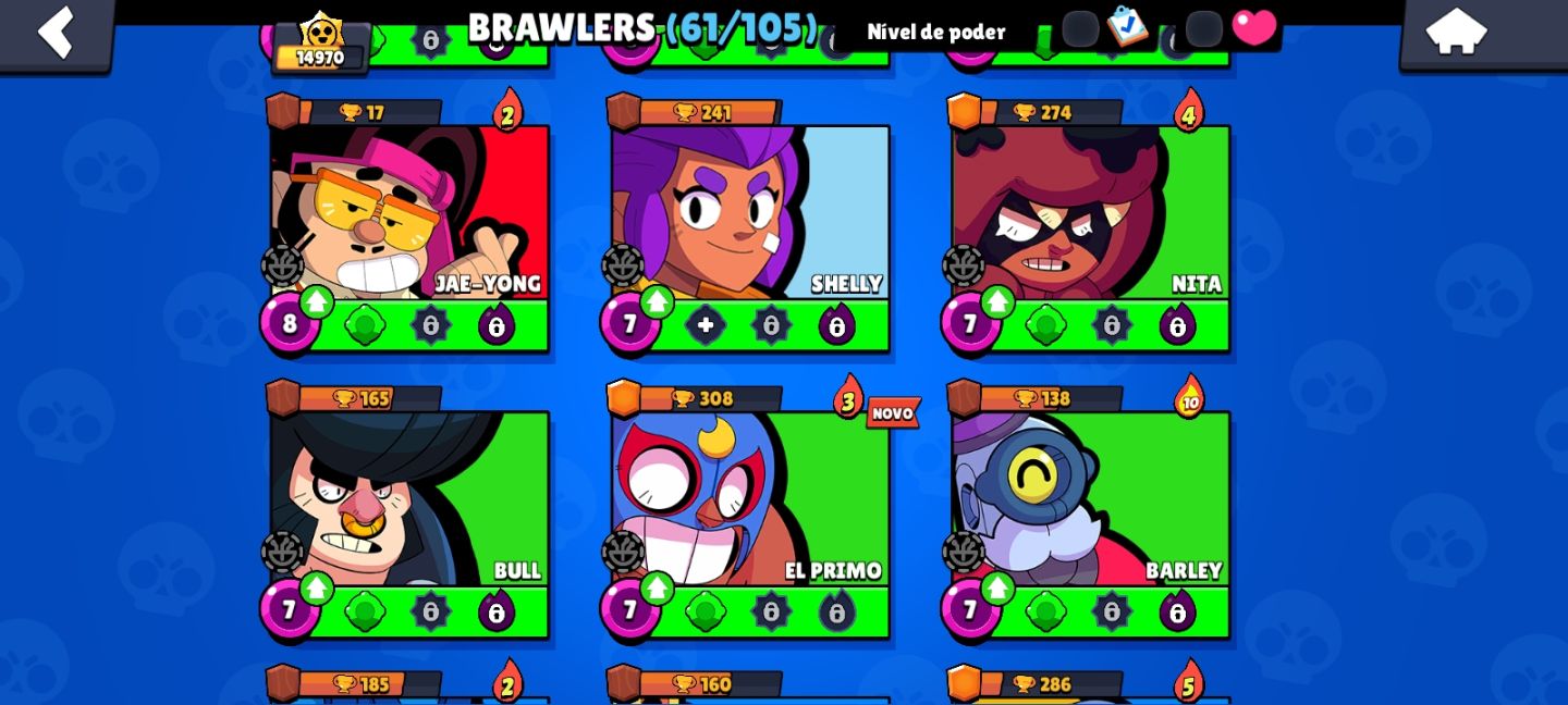 CONTA BRAWL STARS, 15K TROFÉUS, 61 BRAWLERS, 101 SKINS, DONO ÚNICO.