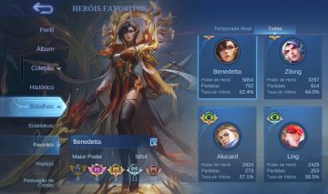 Conta Mobile Legends Main Benedetta