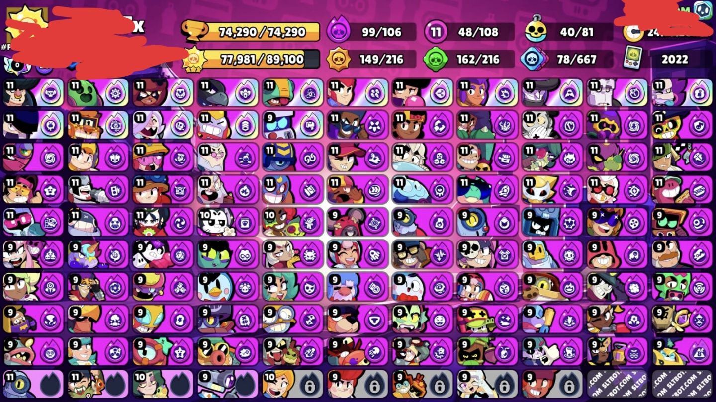 CONTA DE BRAWL STARS 74.4K TROF., 99 HYPERCARGAS, TODOS OS BRAWLERS LEVEL 9+
