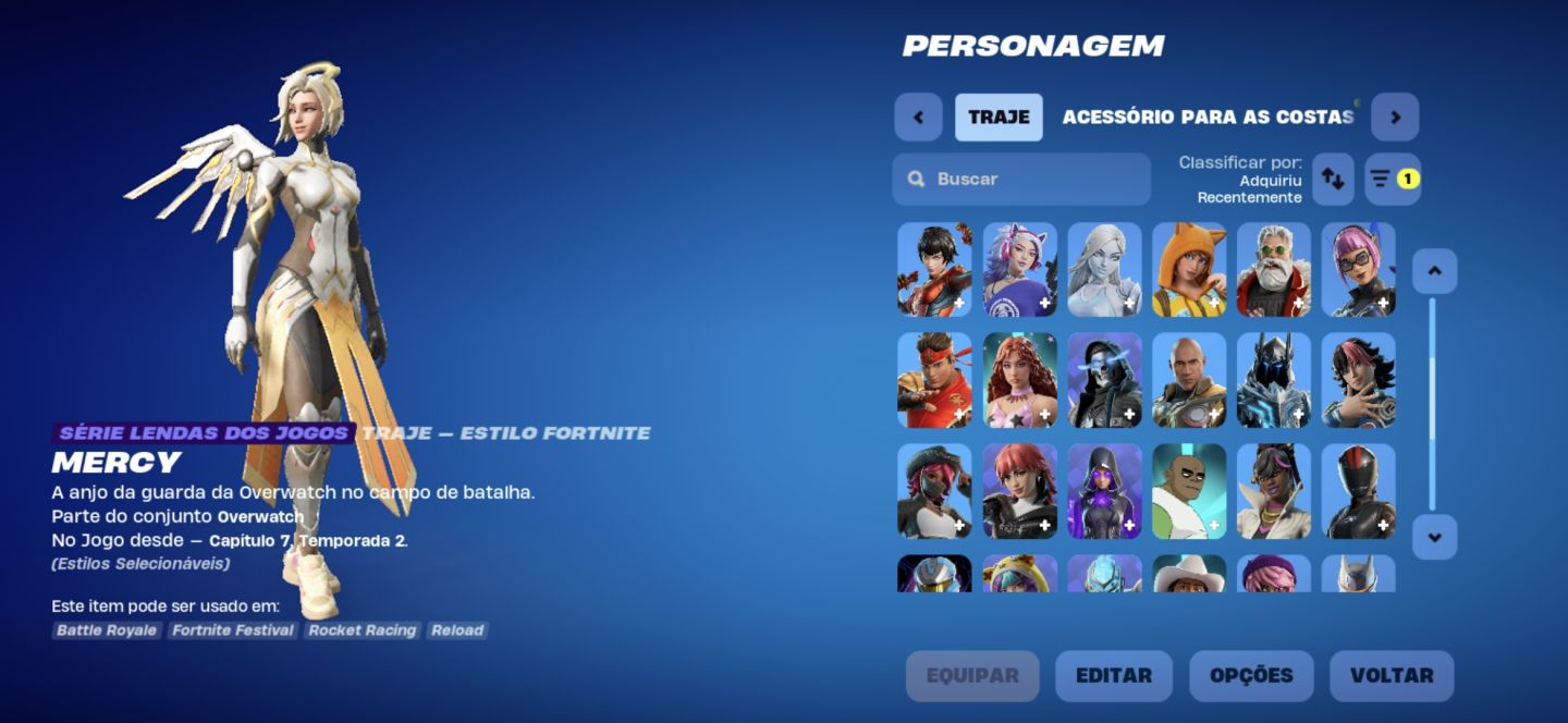 Conta Fortnite com skins exclusivas e 200 v-bucks de saldo