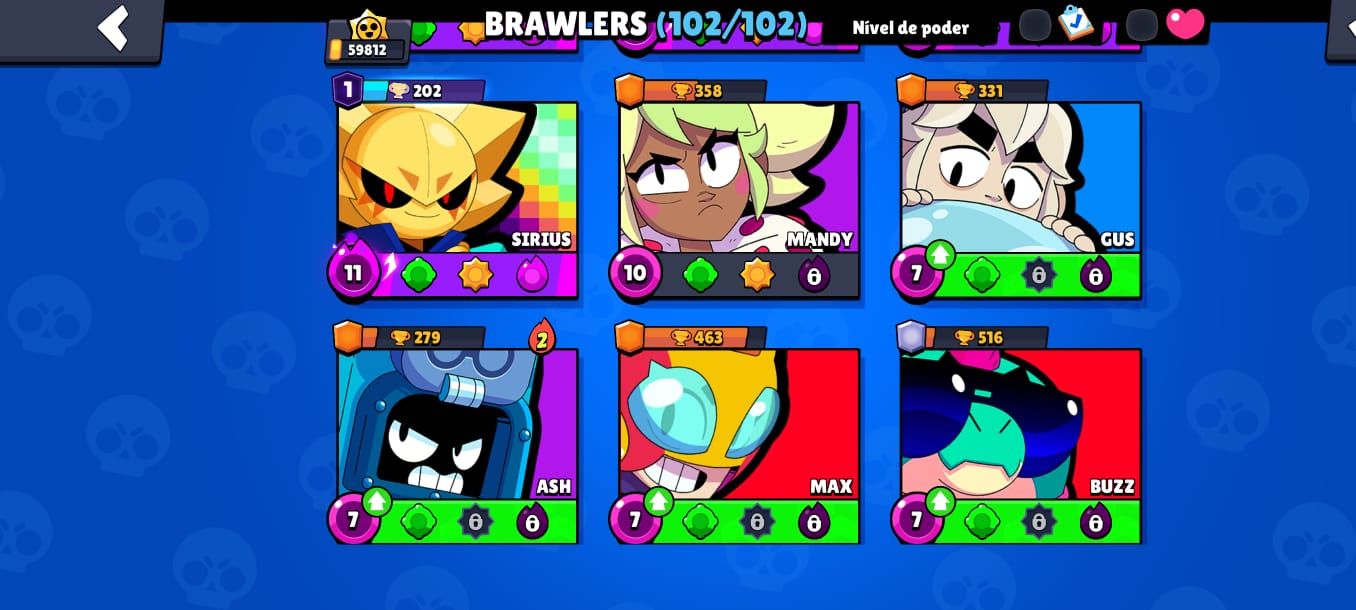 Contra BrawStars 79.6k -87 herois FULL- Fama Alienigena