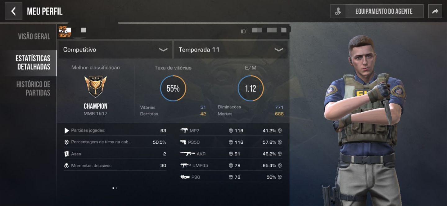 [STANDOFF 2] MASTER 1703 MMR + CHAMPION 1617 MMR + 50,5% HS