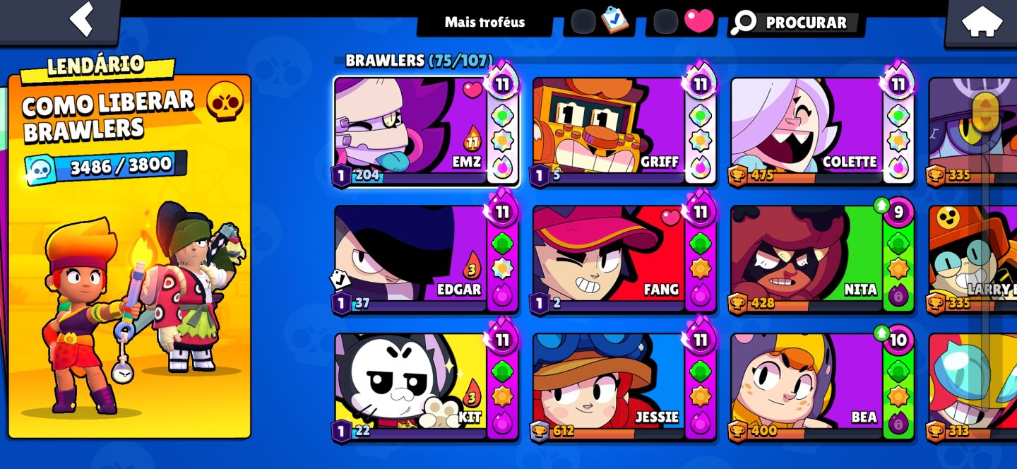Conta de Brawl Stars Iniciante