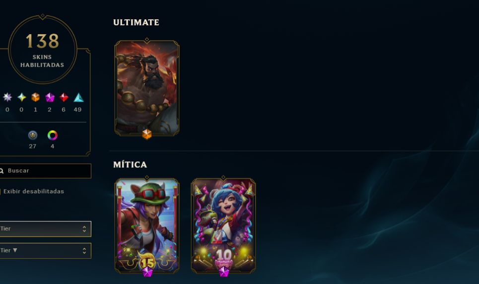 LEAGUE OF LEGENDS 138 SKINS PRATA 4 NIVEL 179 FULL CHAMP